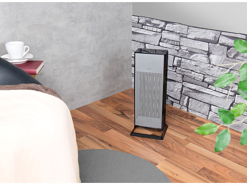 ; Wandheizlüfter mit Thermostat & Fernbedienung, Elektrokamine zur Wand- und StandmontageElektro-Kaminöfen mit realistischem 3D Kaminfeuer 