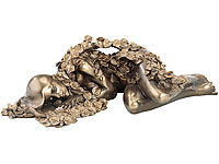 Carlo Milano Statuette décorative en résine aspect bronze  Femme allongée sur f...