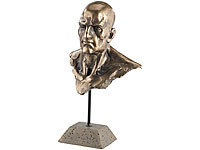 Carlo Milano Männliche Portrait-Büste, Kunstharz-Guss in Bronzeoptik; Wandgärten Wandgärten Wandgärten 