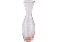 Carlo Milano Designer-Vase aus rosa Crackle-Glas