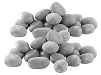 Carlo Milano  48 pierres décoratives grises pour cheminée au bioéthanol  Gris