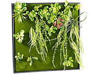 Carlo Milano Tableau végétal avec plantes artificielles style "Gazon"  60 x 6...