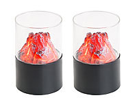Carlo Milano 2er-Set Mini-Dekofeuer mit Flackerlicht, Sichtglas, batteriebetrieben; Bio-Ethanol-Tisch-Deko-Feuer Bio-Ethanol-Tisch-Deko-Feuer Bio-Ethanol-Tisch-Deko-Feuer 