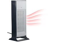 Carlo Milano Design-Turm-Keramik-Heizlüfter, Thermostat, 3-stufig bis 2.000 Watt; Stand-Elektrokamine Stand-Elektrokamine Stand-Elektrokamine 