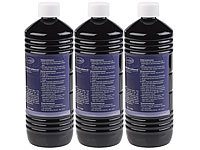 Carlo Milano 3er-Sparpack Geruchsfreies Lampenöl für innen und außen, 3x 1L; Bio-Ethanol, Edelstahl Gartenfackeln Bio-Ethanol, Edelstahl Gartenfackeln 