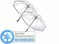 Carlo Milano 2er-Set transparente Stock-Regenschirme, Versandrückläufer