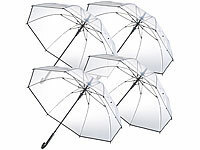 Carlo Milano 4 parapluies transparents Ø 100 cm avec armature en fibre de verre