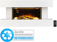 Carlo Milano Elektrokamin weiß, Elektro Kamin Wand, 3D Kamin